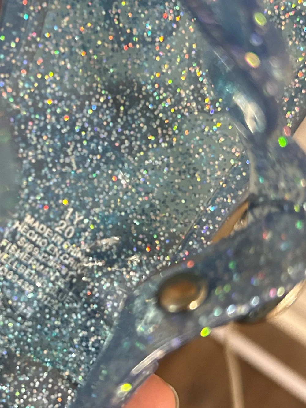 Old Navy Sparkle Blue Jelly Sandals ( Kids)